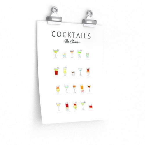 Classic Cocktails Art Print – Premium Matte Poster for Bar &amp; Home Decor 🍸✨