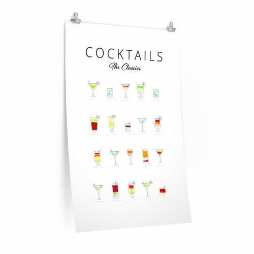 Classic Cocktails Art Print – Premium Matte Poster for Bar &amp; Home Decor 🍸✨