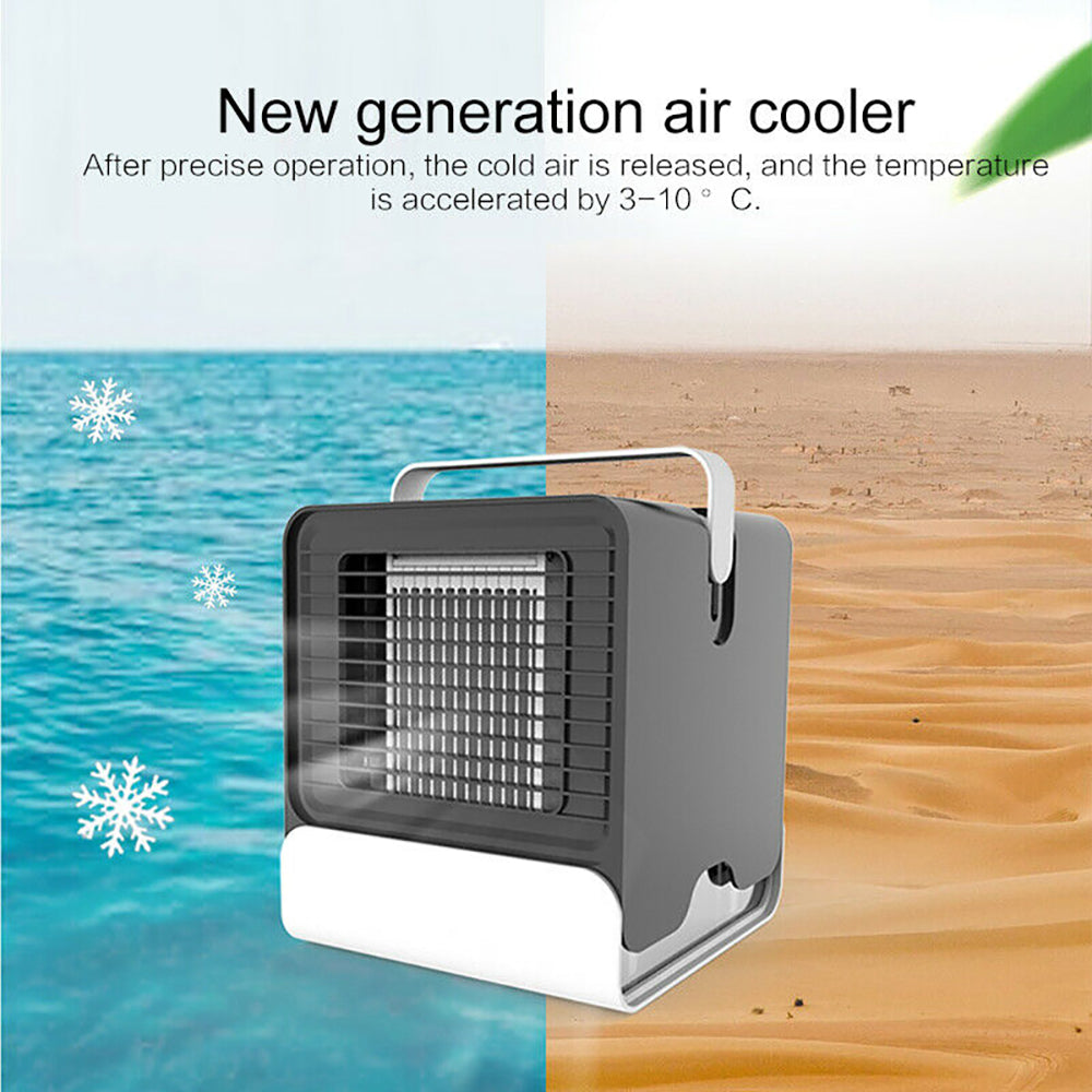 4 -in -1 Portable Air Cooler - Mini USB-Powered Cooling Fan & Humidifier